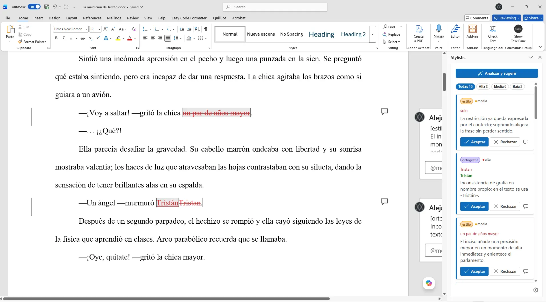 Stylistic Word add-in taskpane